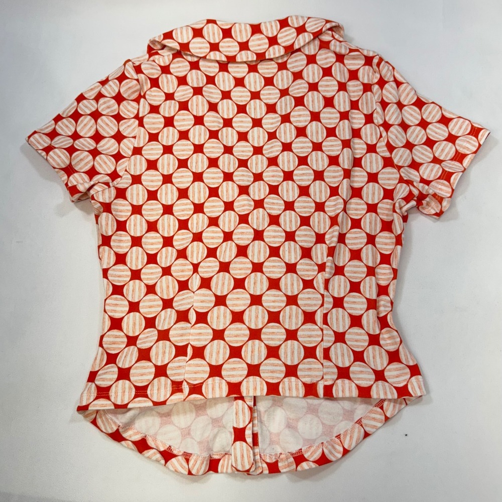 NWOT Maeve Anthropologie Ruched Blouse Button Top Small Retro Polka Dot Y2K - Picture 8 of 16